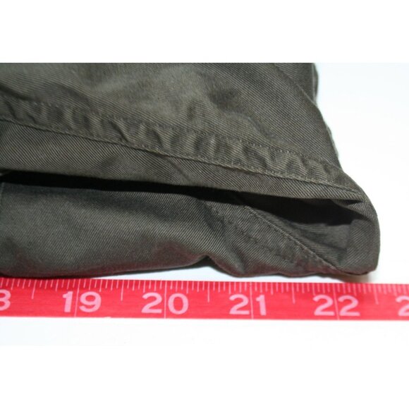 LRL Ralph Lauren Women L Military Style Utility Shirt Olive Green Safari Grunge - Picture 8 of 10